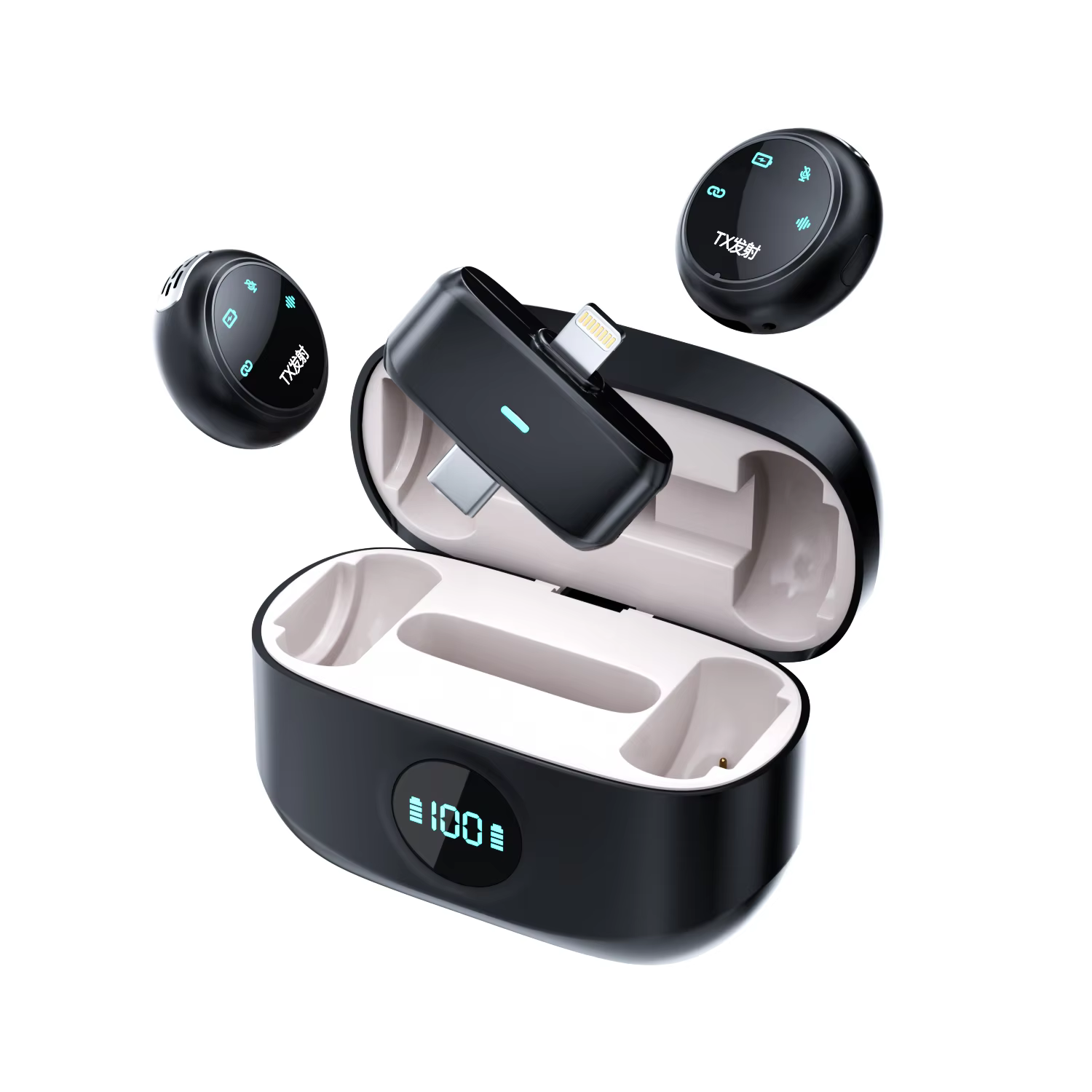 K31 Wireless Microphone with charging compartment