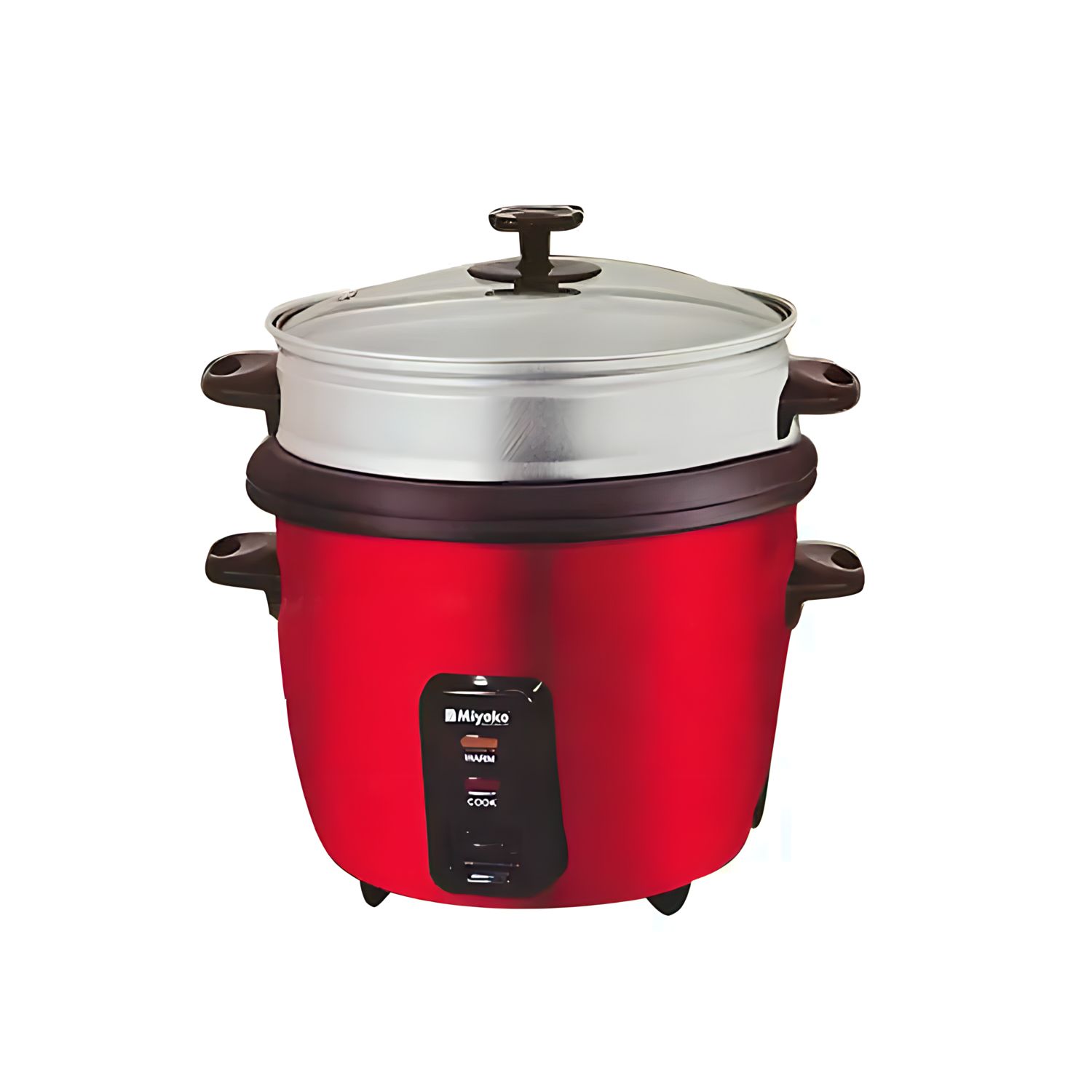 Miyako MRC-512 YLD Double Pot Rice Cooker - Red - 1.2 Ltr
