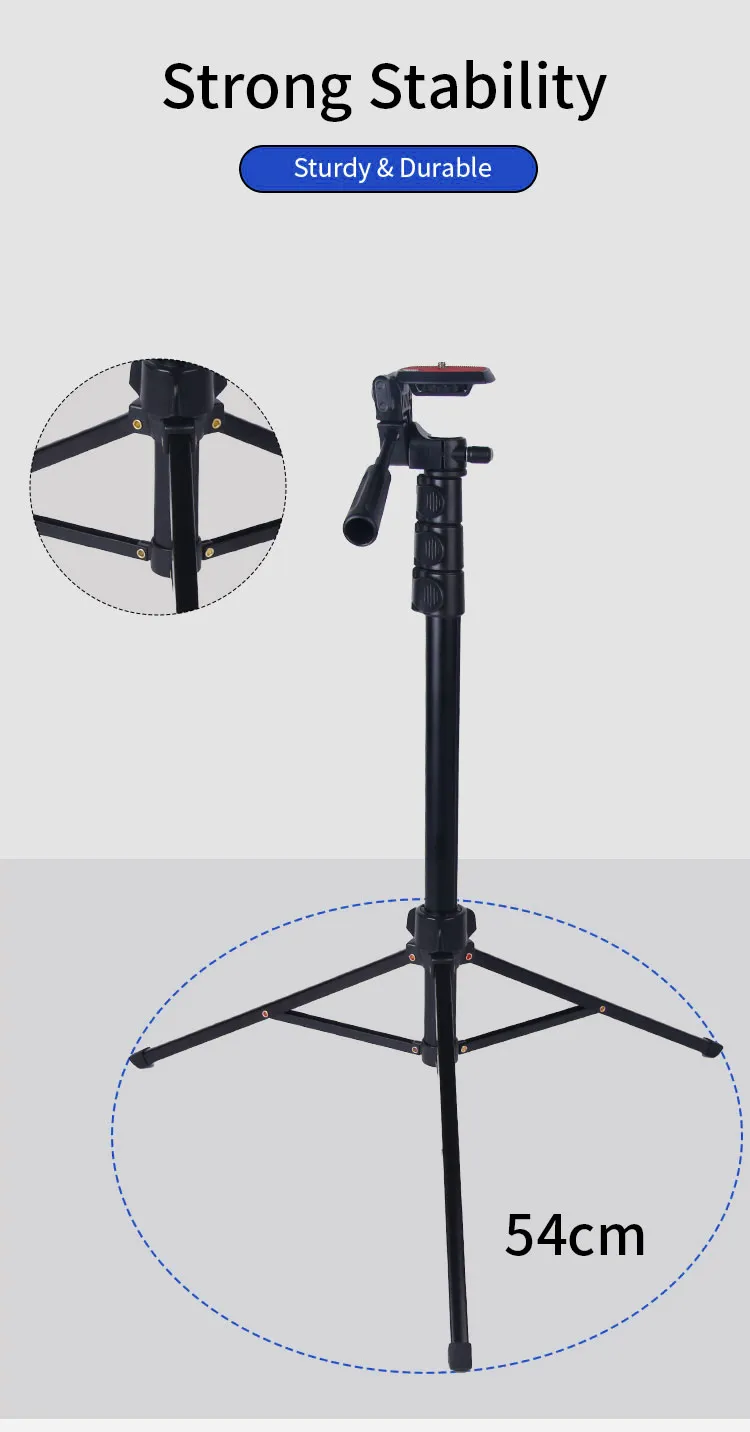 JMARY KP-2206 Tripods 5.6 Feet Multi-functional Adjustable Portable Camera Tripod
