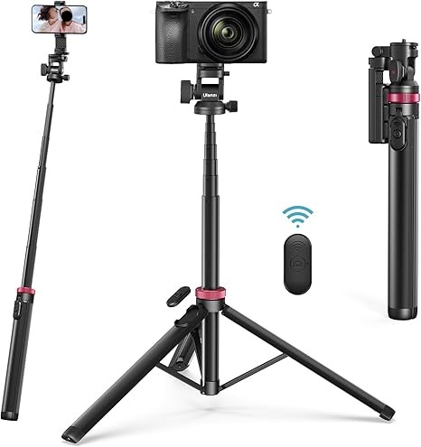 Ulanzi MT-78 Black Quick-Release Tripod with Cold Shoe Mount & Wireless Remote