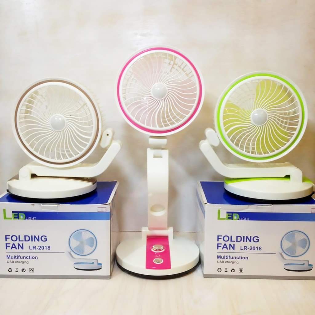 Rechargeable Folding Fan With Light
